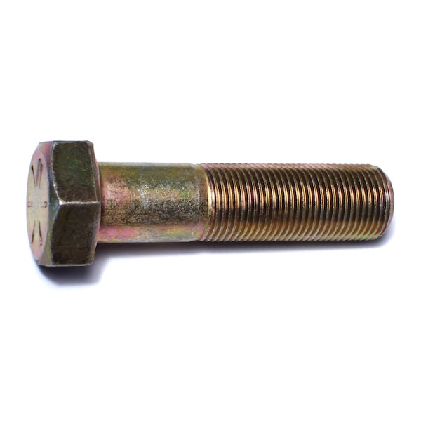 Midwest Fastener Grade 8, 7/8"-14 Hex Head Cap Screw, Zinc Yellow Steel, 3-1/2 in L, 5 PK 00942 - main